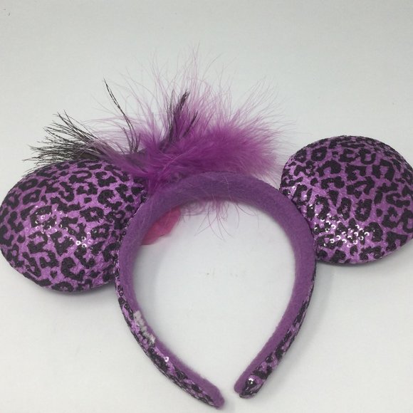 Disney Parks Leopard Peacock Mickey Ears Headband main image 4